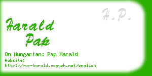harald pap business card